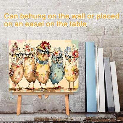 Meothan Framed Paint by Numbers Kits for Adults 12x16in with Wooden Easel - Image 3