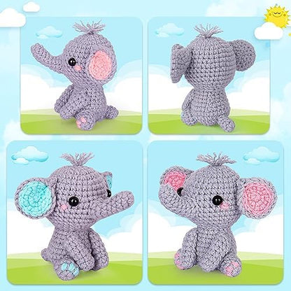 Crochet Kit for Beginner, Upgraded Easy Yarn Crochet Starter Kit w Step-by-Step Video Tutorials, Beginner Crochet Kit for Adults & Kids, Men & Women, Complete Kit Included, 3Pack Whale Family - Image 3