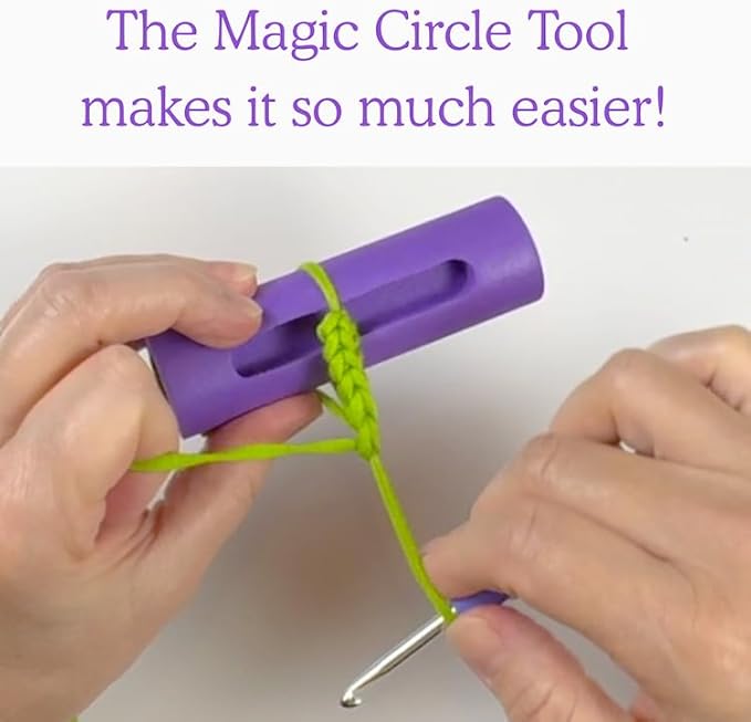 KelliDream Magic Circle Tool Inclusive Learn to Crochet Kit for Beginners+/Intermediates; Step-by-Step Video Tutorials; All Supplies to Make Cute Amigurumi (Snail)