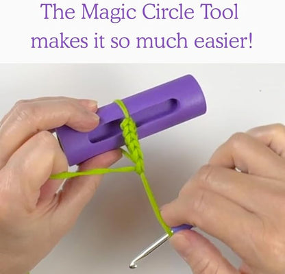 KelliDream Magic Circle Tool Inclusive Learn to Crochet Kit for Beginners+/Intermediates; Step-by-Step Video Tutorials; All Supplies to Make Cute Amigurumi (Snail)