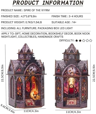 Spilay DIY Miniature House Kit for Adults, Miniature Dollhouse Kit - Image 2