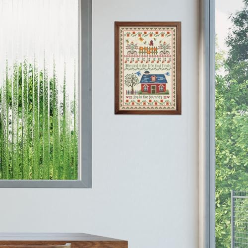 FREEBLOSS Cross Stitch Wall Hanging Kits Joy in The Journey 13.8 * 19.7inch - Image 5