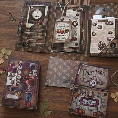 XINPOCUT Steampunk Folding Folio Junk Journal Kit,Folio Booklet Craft Kit, Junk Journal Kit, Scrapbooking Supplies, Journaling Decor, Mini Folio Writer Folder Project, Arts & Crafts Gifts by Unknown