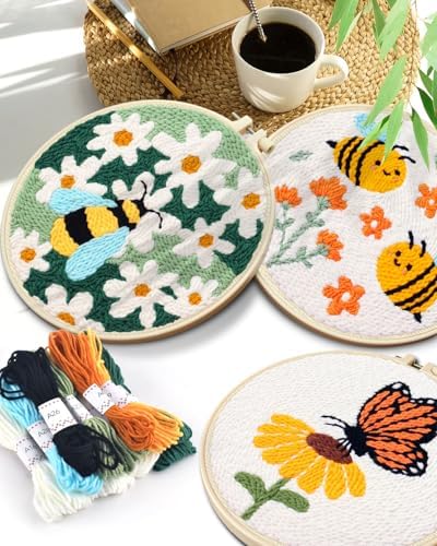 TINDTOP Punch Needle Kits, Flowers Punch Embroidery Kits for Adults - Image 7