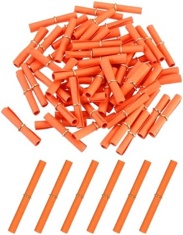 MECCANIXITY 100Pcs Message Paper Scrolls 7x14cm Lucky Wishing Orange by MECCANIXITY