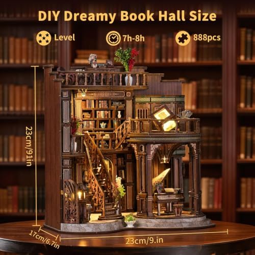 CLICLIET Book Nook Kit, Tiny Dollhouse 3D Wooden DIY Miniature House Kit - Image 2
