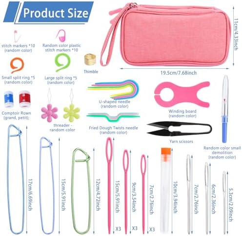 Crochet Hook Set 90 Pcs Crochet Needles Kit Ergonomic Soft Grip Handles - Image 2