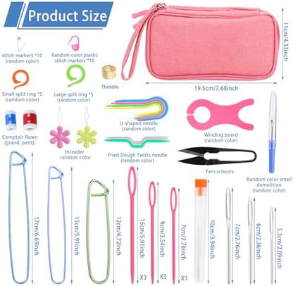 Crochet Hook Set 90 Pcs Crochet Needles Kit Ergonomic Soft Grip Handles - Image 2