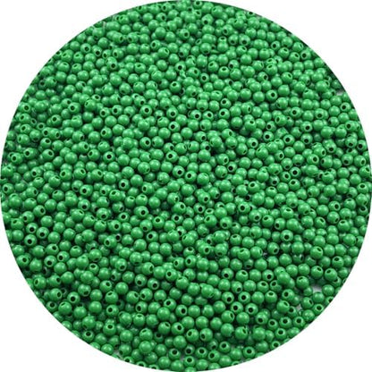 2000pcs Acrylic Round Beads for Crafts 4mm Resin Candy Color Spacer Beads with Hole for Jewelry Making Sewing Crafts Decoration Necklaces Bracelets Earrings Supplies(Dark Green) by Unknown