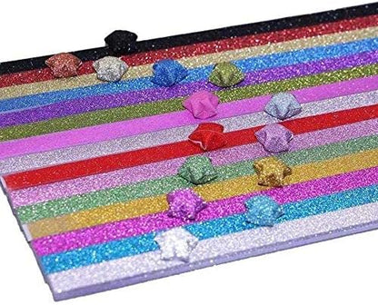 Origami Stars Papers Package DIY Paper Glitter Origami Stars, 400 Sheets, 20 Colors (20 Glitter Colors) - Image 6