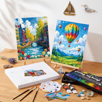 Cholemy 36 Pcs Paint and Sip Kit Gift for Adults 8''x10'',Natural Scenery - Image 5