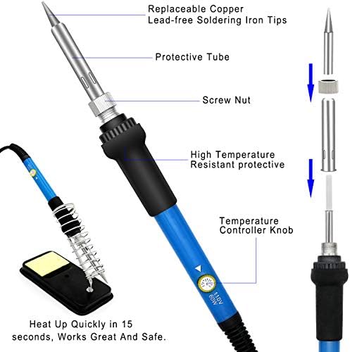 Wood Burning Kit 95pcs, West Bay Soldering Pen with Adjustable On-Off Switch Control Temperature Wood Burning Tool for Embossing, Carving, Soldering Tips, Carrying Box - Image 3