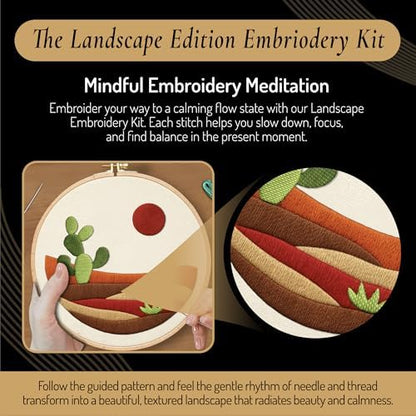 Unwynd Embroidery Kit Landscape for Adults and Beginners,Cross Stitch Craft - Image 5