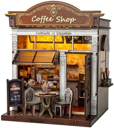 Book Nook Kit, DIY Miniature House Coffee Shop Dollhouse by Unknown