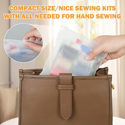 43PCS Sewing Kit for Adults – Needle and Thread Kit with Big Eye Needles, Threader & Strong Thread – for Hand Sewing, Repairs & Patching, Daily Use - Image 5
