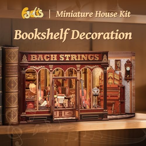 Fsolis Book Nook Kit - Miniature Kit for Adults (Bach Strings) - Image 4