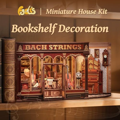 Fsolis Book Nook Kit - Miniature Kit for Adults (Bach Strings) - Image 4