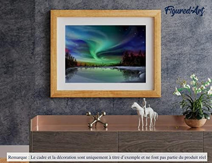 Figured'Art Paint by Numbers Kit for Adults Aurora Borealis and Lake 16"x20" - Craft Art Painting DIY Kit Rolled Canvas Without Frame - Image 4