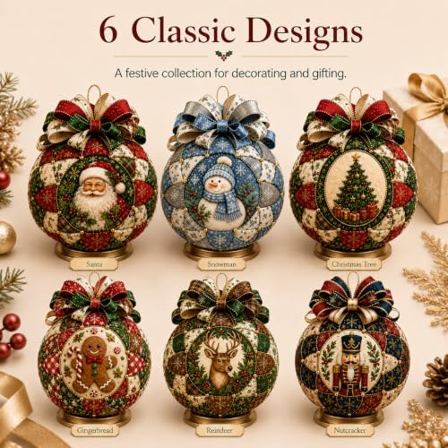 Christmas Classics Patchwork Ornament DIY Kit, Holiday Decorations，Reindeer - Image 7