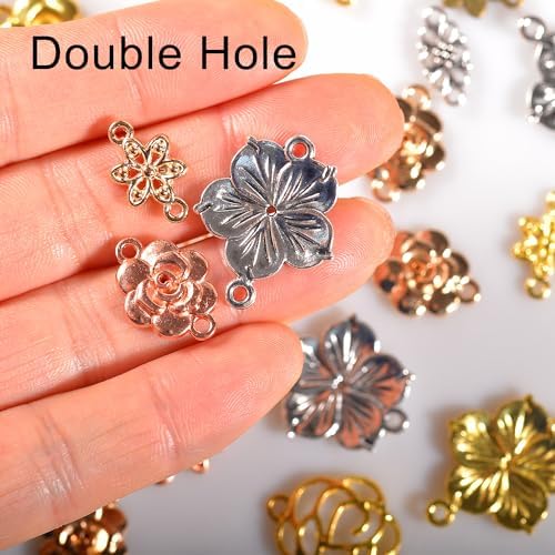 stino 100g Metal Pendant Charms for Jewelry Making, Bulk Silver & Gold Plated Charms for Braclet Necklace Crafts, Animal Plant Flower Pet and so on - Image 3