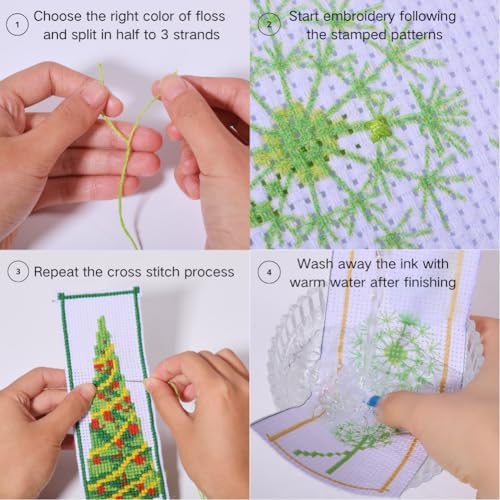 FREEBLOSS 6 Set Cross Stitch Bookmark Kit Scenery Pattern 8''x2.4'' 11CT - Image 4