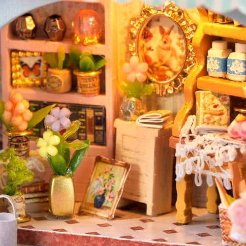 CUTEROOM DIY Miniature Dollhouse Kit in Metal Tin- Spring Cottage - Image 5