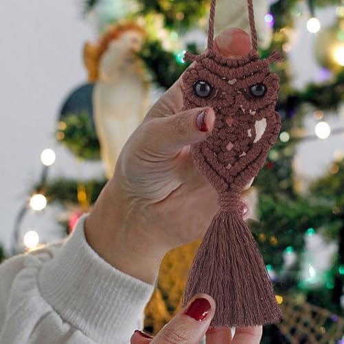 ACRNIGHEET 5PCS Macrame Kit for Adults Beginners Owl Macrame Wall Hanging Supplies Boho DIY Craft Kits for Adults Includes Instruction with Video Home Decor - Image 6