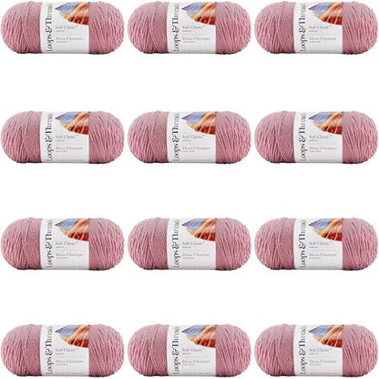 MICHAELS Bulk 12 Pack: Soft Classic™ Solid Yarn by Loops & Threads® by CraftSmart