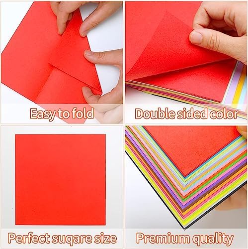 IOOLEEM Origami Paper, 200 Sheets, Green Origami Paper, 6 Inch Square, Double Sided Colored Paper for Crafts DIY Party & Decoration - Image 4