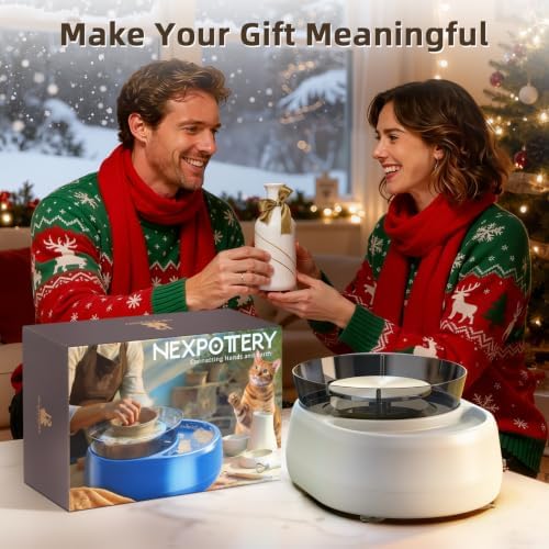 Pottery Wheel for Beginners - Upgraded Pottery Wheel with 6" Turntable with Two-Way Rotation, 2.2lb Clay, Art Supplies Sculpting Tools, Craft Gifts for Teens Kids Adults (Grey) - Image 6