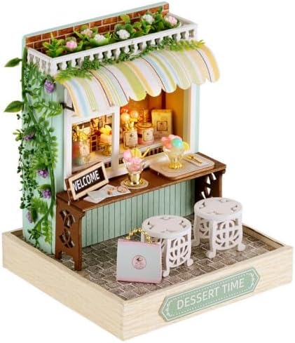 DIY Miniature Dollhouse Kit with Furniture Plus Dust Proof for Teens Adults by TuKIIE