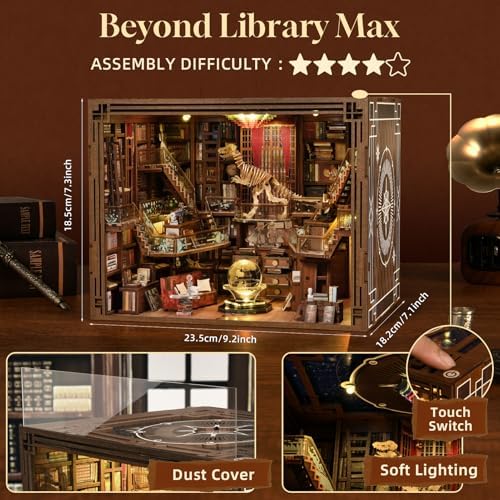 Beyond Library Max Book Nook Kit, DIY Miniature Dollhouse Booknook Kit - Image 3