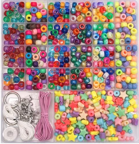 Kandi Kit 2500 Pcs Pony Beads Kit, 96 Colors UV Glow Alphabet Beads Bracelet Making Kit, Friendship Bracelet & Rave Beads for Girls, Kids, Teens & Beginners - Image 2