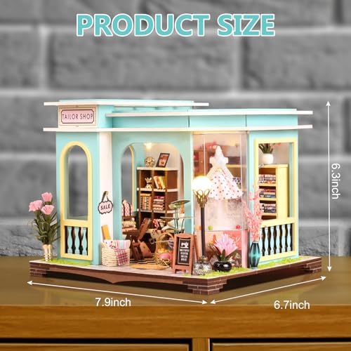DIY Miniature House Kit, 3D Wooden Puzzle Kit with Led for Adults - Image 2