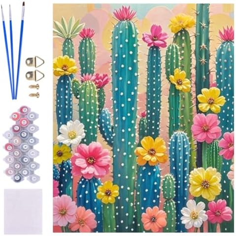 ACIOPPL Paint by Numbers for Adults Beginner Cactus Succulents 16 x 20 Inch by Unknown