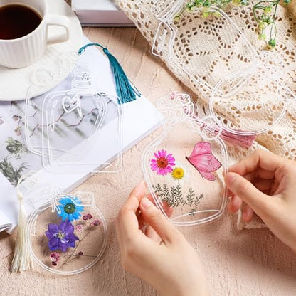 Taobary 91 Pcs DIY Dried Flowers Bookmarks Transparent, Fresh Color - Image 6