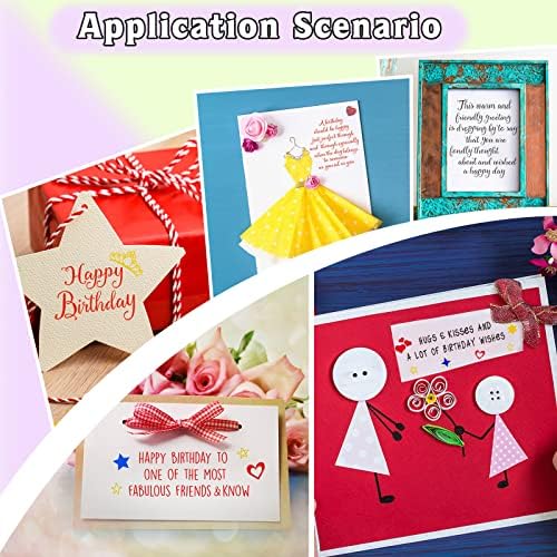 Clear Stamps for Card Making, 4 Sheets Sentiments, 3 Acrylic Blocks - Image 4