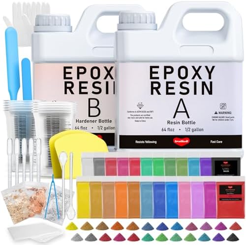 Smallbudi 1 Gallon Crystal Clear Epoxy Resin, Casting Resin for Beginners by Smallbudi