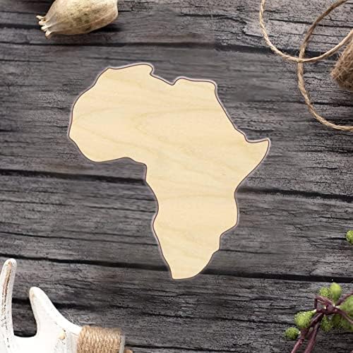 Africa Wood Craft Unfinished Wooden Cutout Art DIY Wood Signs Inspirational Wall Plaque Vintage Hanging Wall Signs Decor for Bedroom Kitchen Living Room Table by Arupkeer