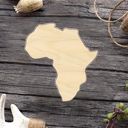 Africa Wood Craft Unfinished Wooden Cutout Art DIY Wood Signs Inspirational Wall Plaque Vintage Hanging Wall Signs Decor for Bedroom Kitchen Living Room Table by Arupkeer