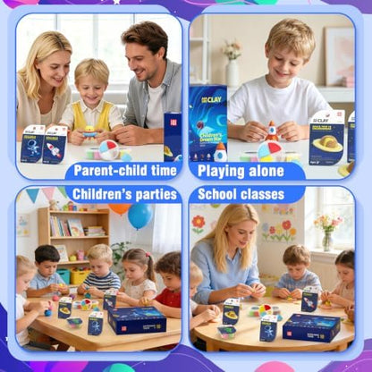 LOUFOR Air Dry Clay Kits for Kids, 12 Boxes - Image 6