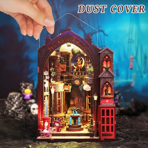 DIY Book Nook Kit, 3D Wooden Puzzle Miniature House Kit Adult, Magic Alley - Image 4