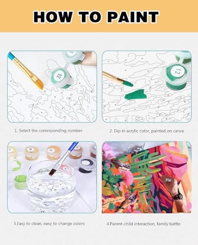 Meothan Paint by Numbers Kit for Adults Beginner 16x20 inch (Without Frame) - Image 6