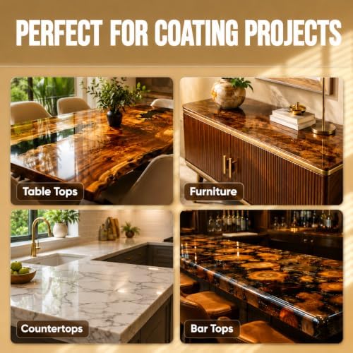 LET'S RESIN EPOXY RESIN 1 Gallon High Viscosity Resin for Table Top - Image 6