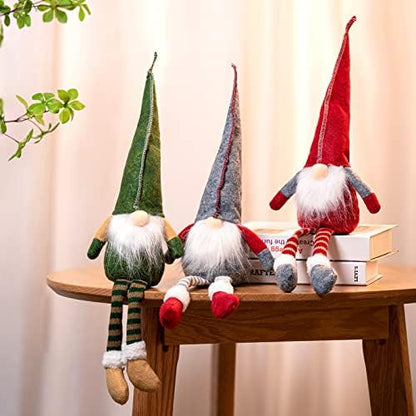 Threan 3 Set Gnome DIY Kit for Crafts Christmas Elf Gnome Plush Crafts Kit 3D DIY Sewing Project Handmade Ornaments Art Set Gifts for Adults Beginners Christmas Home Tree Table Holiday Hanging Decor - Image 5