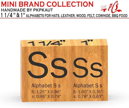 4Pcs Letters Branding Iron for Wood, Leather Branding Stamp (S s) - Image 2