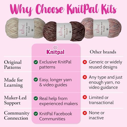 KnitPal Weekend Wrap Scarf Crochet Kit for Beginners (Pearl White) - Image 6