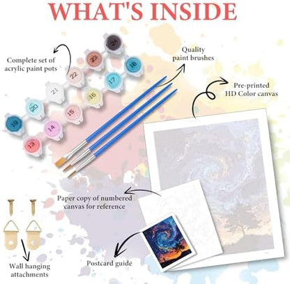 Paint by Numbers Kit for Adults Beginner, Fantasy Night Sky, 16x20 Inch - Image 5