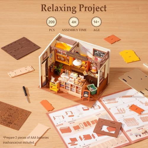 Rolife Bakery Shop DIY Miniature Dollhouse Kit Creative Gift for Adults - Image 3