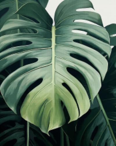 CISDKK Vintage Flowers Cross Stitch Pattern,Embroidery kit for Beginners,Monstera Triptych Botanical Living Room Plant Illustrations Digital Download Tropical Art,11CT,17.33 * 17.33 inch by Unknown